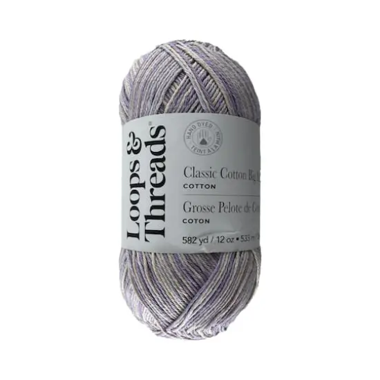 Classic Cotton Big Ball&trade; Ombre Yarn by Loops & Threads&reg; Lilac Ombre {1}