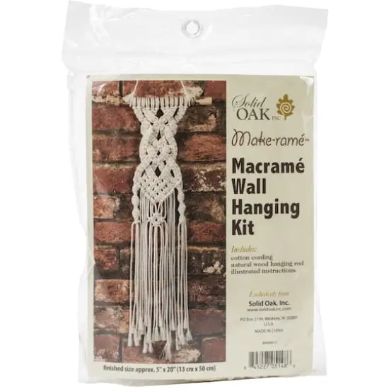 Solid Oak Make-ram&eacute;&trade; Celtic Braids Mini Macram&eacute; Wall Hanging Kit {1}
