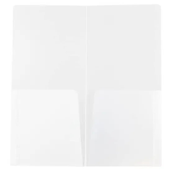 JAM Paper Clear Heavy Duty Plastic 2-Pocket Mini Folders, 6ct. {1}