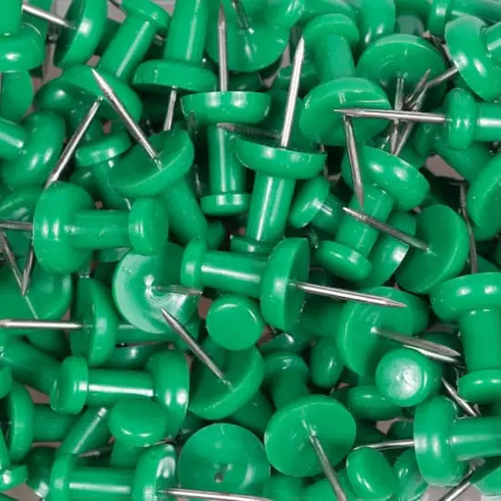 JAM Paper Colorful Standard Push Pins, 100ct. Green {5}