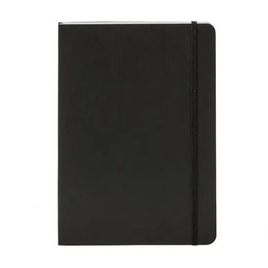Fabrian&reg; EcoQua Plus A5 Lined Stitch-Bound Notebook Black {6}