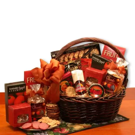 A Grand World Of Thanks Gourmet Gift Basket {1}