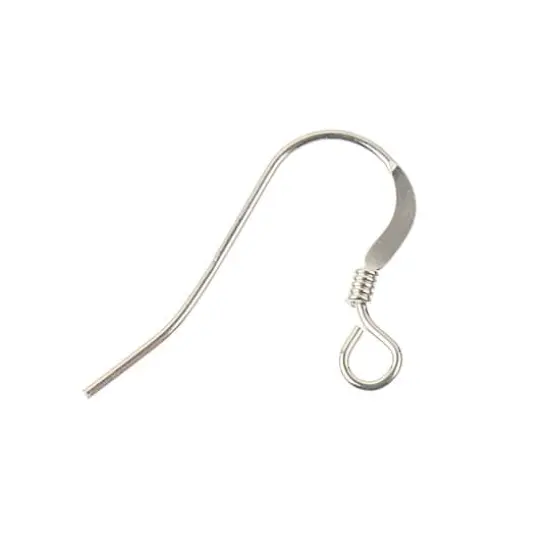 12mm Sterling Silver Fish Hook Ear Wires, 2ct. by Bead Landing&trade; {3}