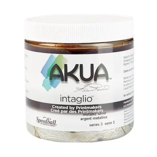 Akua&reg; Intaglio&reg; Ink, 8oz. Metallic Silver {1}