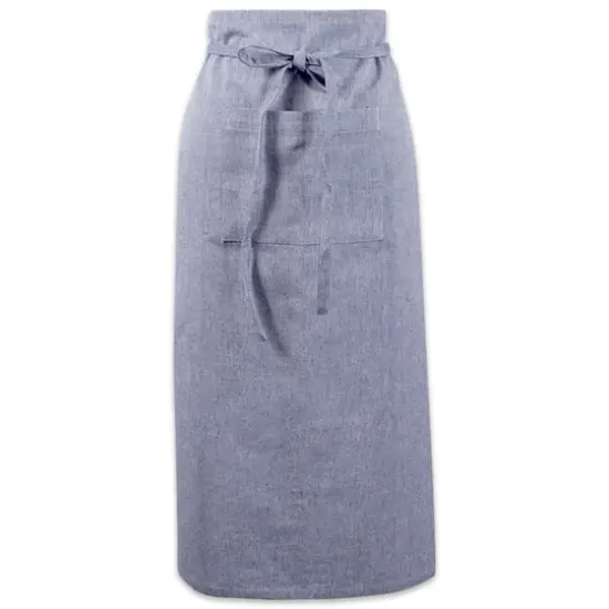 DII&reg; Solid Chambray Bistro Apron Blue {1}