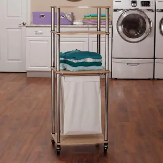 Household Essentials Laundry Hamper Storage Cart {3}