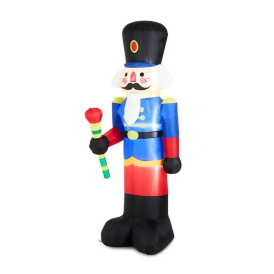 Glitzhome&reg; 8ft. Inflatable Nutcracker With Lights {4}