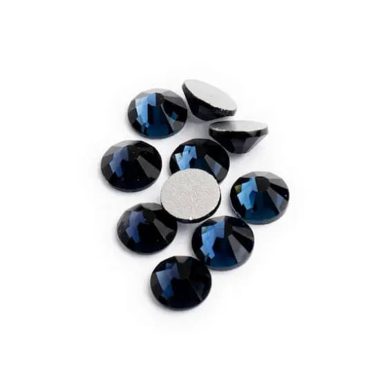 John Bead Crystal Lane SS20 Round Flatback Czech Crystals, 144ct. Blue Montana {1}