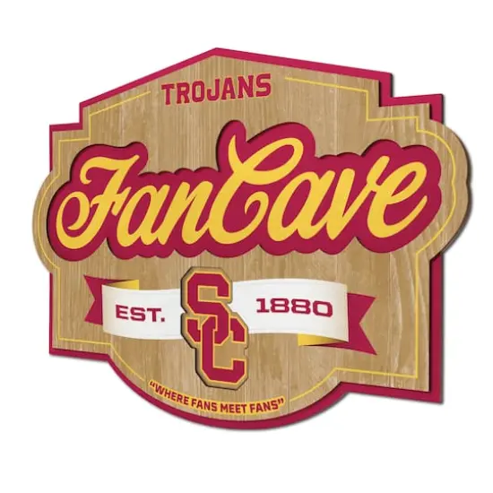NCAA Fan Cave Sign USC Trojans {1}