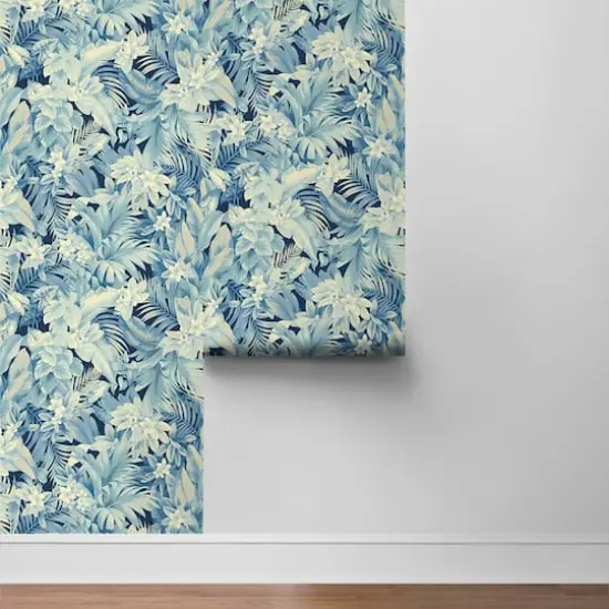 Tommy Bahama Umbrella Palm Peel & Stick Wallpaper Lapis {6}