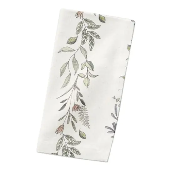 Vines Cotton Twill Napkin White {3}