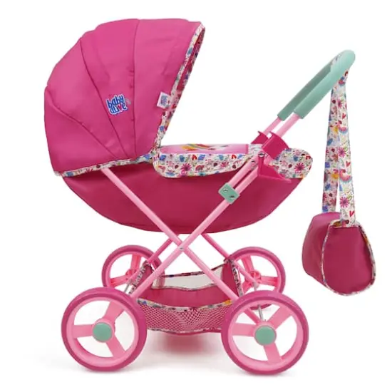 509 Crew Baby Alive Pink and Rainbow Deluxe Classic Doll Pram {4}