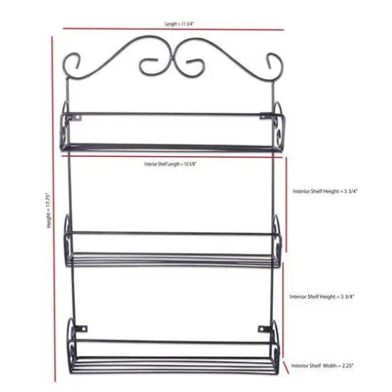 DII&reg; 18" Black Pantry Spice Rack {6}