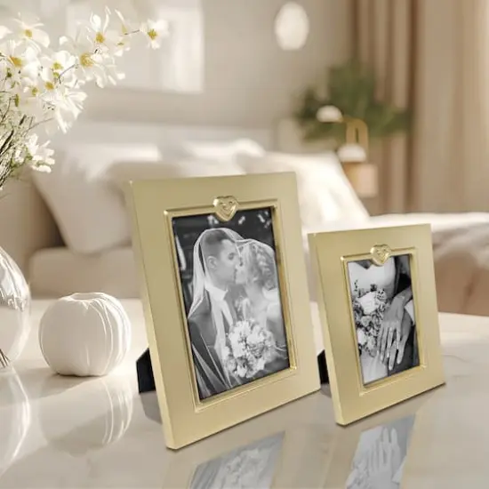 Expressions&trade; Gold Frame with Heart Icon by Studio D&eacute;cor&reg; {3}