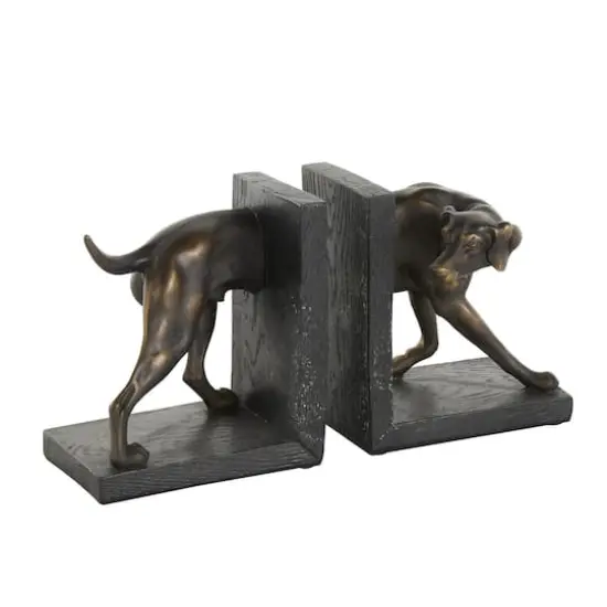7" Black Greyhound Decorative Bookend Set {4}