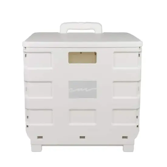 Everything Mary Craft & Hobby Collapsible Plastic Rolling Cart White {5}