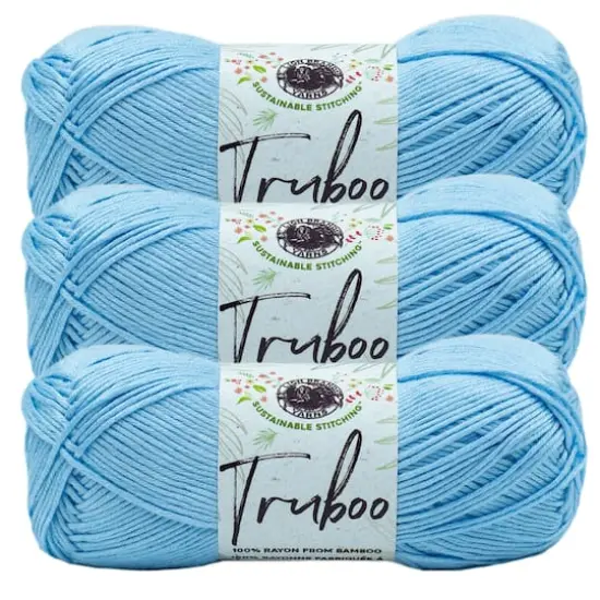 3 Pack Lion Brand&reg; Truboo Yarn Light Blue {1}