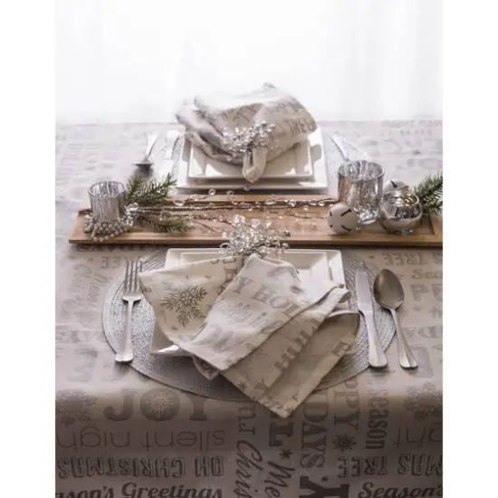 DII&reg; Silver Christmas Collage Napkin Set, 6ct. {11}