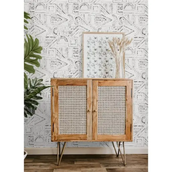 RoomMates Brisbane Peel & Stick Wallpaper Black {5}