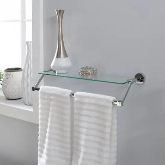 Organize It All Hanging Glass Shelf & Towel Bar  {4}