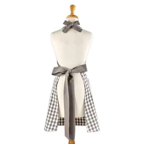 DII&reg; Gingham Print Apron Gray {6}