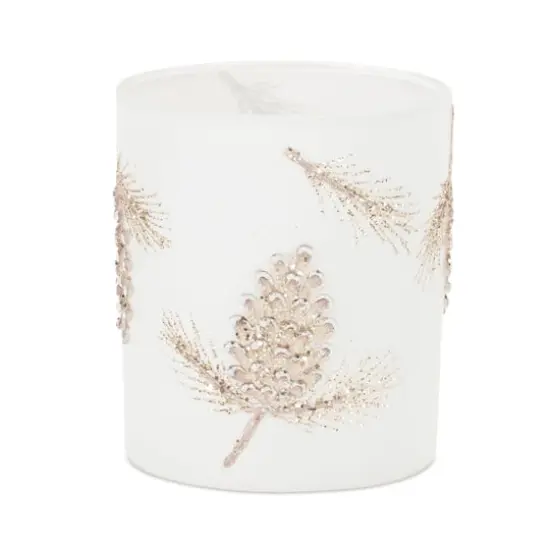 3.5" Glittered Pinecone Candle Holders, 6ct. {3}
