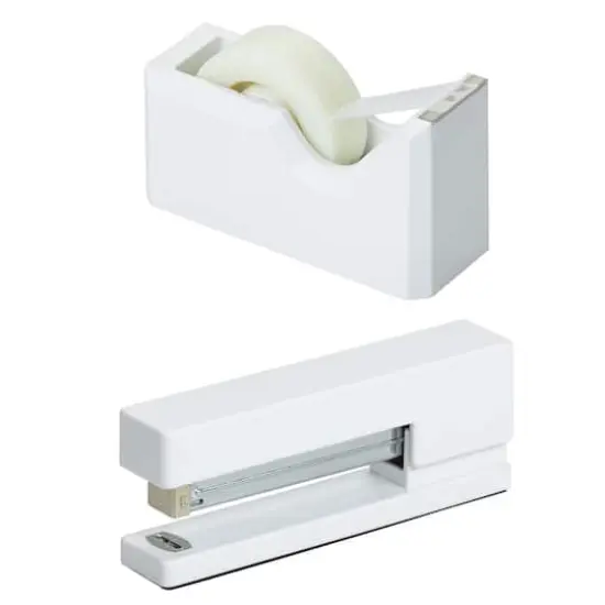JAM Paper Stapler & Tape Dispenser Set White {1}