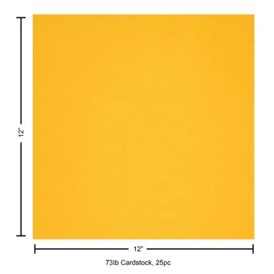 PA Paper™ Accents 12" x 12" Muslin 73lb. Cardstock, 25 Sheets Banana {5}