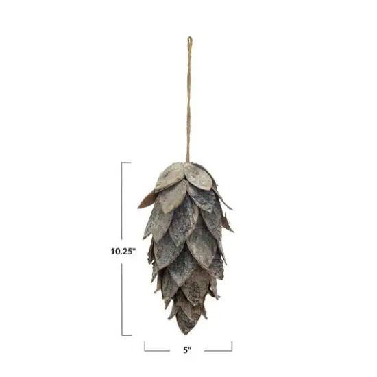 Hello Honey&reg; 10.25" Natural Birch Bark Pinecone Ornament {5}