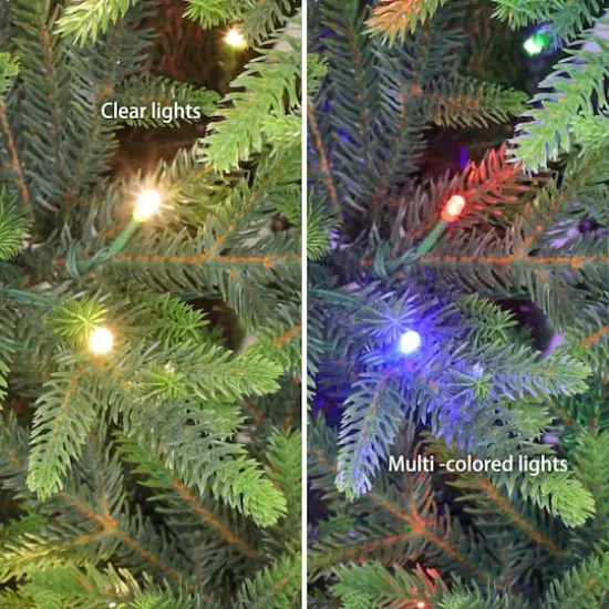7.5ft. Pre-Lit Calgary Slim Fir Artificial Christmas Tree, Dual-Color LED Lights {5}