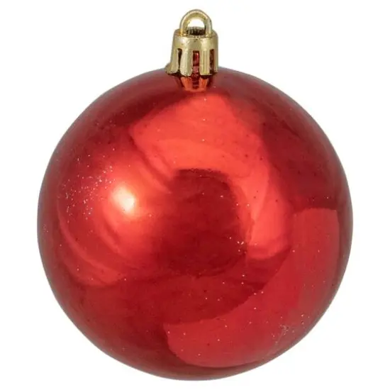 16ct. 3" Hot Red Shatterproof 4-Finish Christmas Ball Ornaments {9}