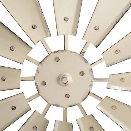 Glitzhome&reg; 28.5" Beige Metal Wind Spinner Wall D&eacute;cor {8}
