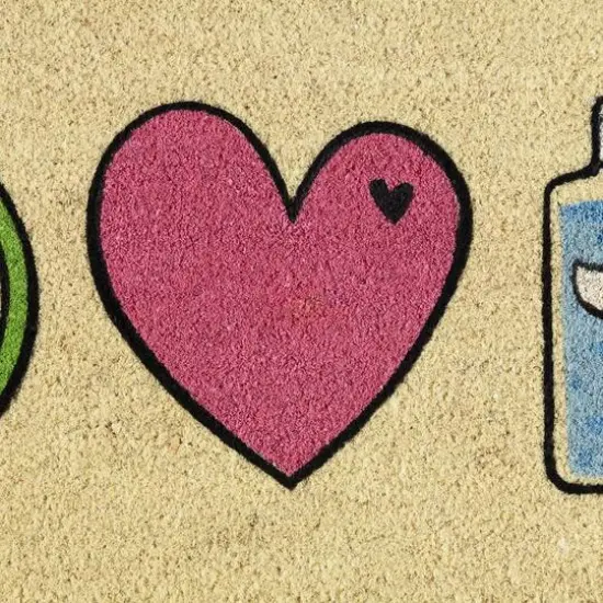 DII&reg; Peace, Love, Hand Sanitizer Doormat {3}