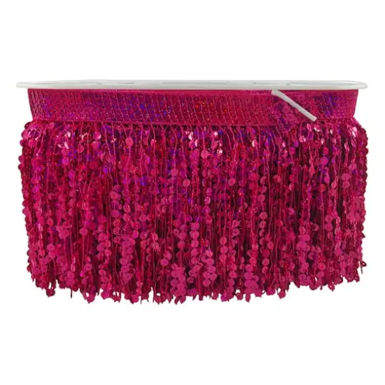 6" Sequin Fringe Trim by Celebrate It&reg; Hot Pink {4}