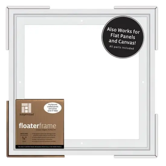 Ampersand&reg; White Bold Edge 7/8" Deep Floaterframe {1}