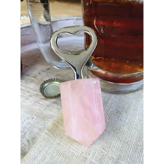 Bottle Opener with Rose Quartz {3}