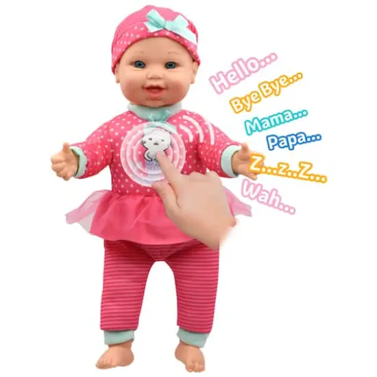 Little Darling 12" Soft Body Baby Doll With 6 Different Baby Sounds {4}