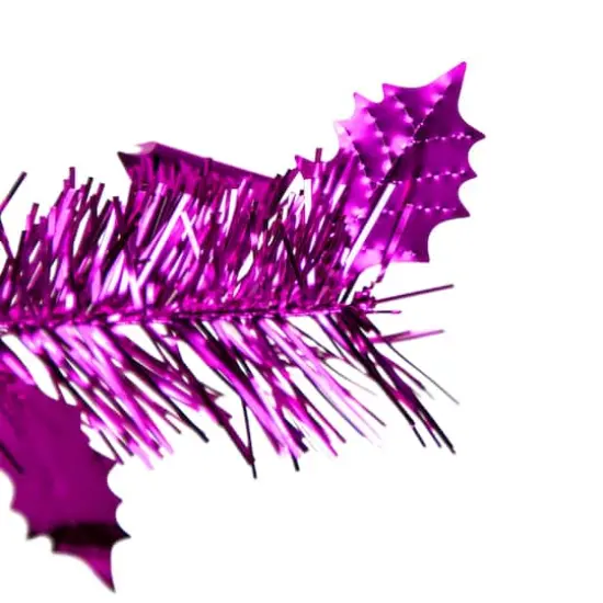 4ft. Unlit Pink Tinsel Pop-Up Artificial Christmas Tree {5}