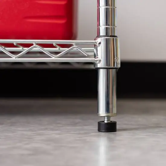 Iris&reg; 71" Silver 4-Tier Wire Rack Shelf {9}