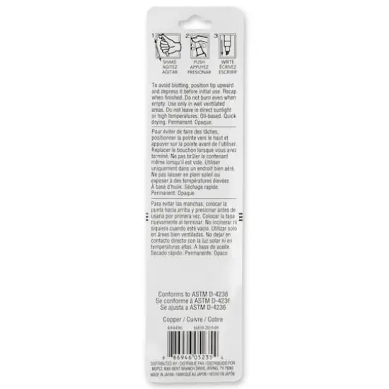 Copper Chisel Tip Multi-Surface Premium Oil-Based Paint Pen By Craft Smart&reg; {5}