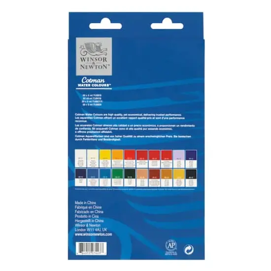 Winsor & Newton&trade; Cotman Water Colours&trade; 20 Color Paint Set {8}