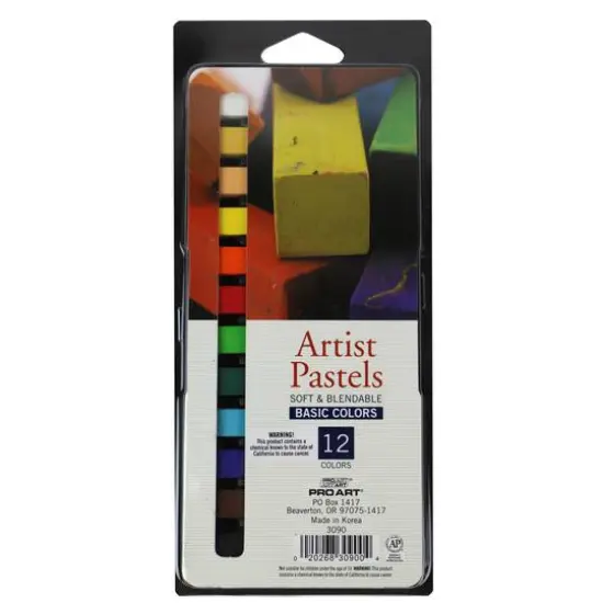 Pro Art&reg; Basic 12 Color Square Artist Pastels {1}