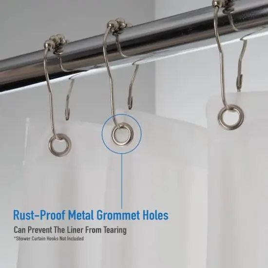 Bath Bliss Splash Guard Shower Liner White {6}