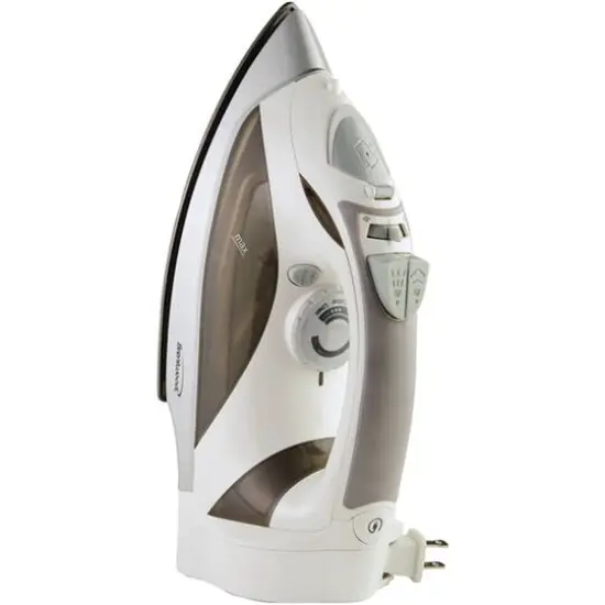 Brentwood 1,200W Nonstick Steam Iron with Retractable Cord White {1}
