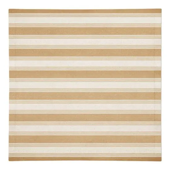 Stripe Cotton Twill Napkin Gold {1}