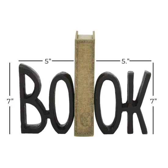 7" Black Book Aluminum Industrial Bookends {7}