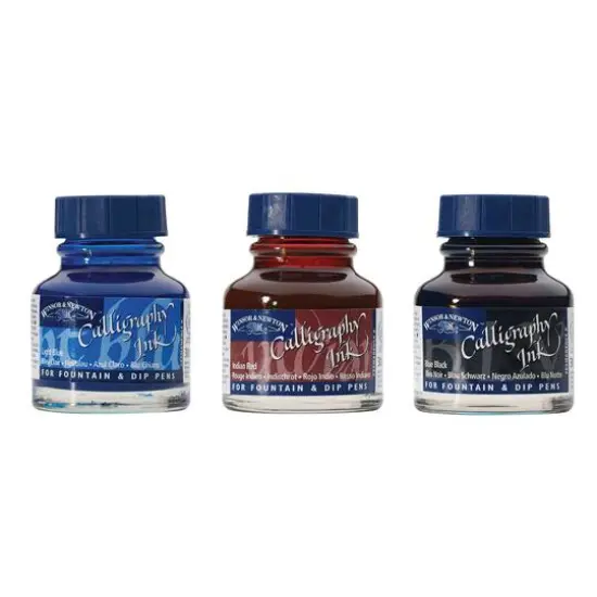 Winsor & Newton&reg; Calligraphy Ink, 30mL Dark Blue {2}