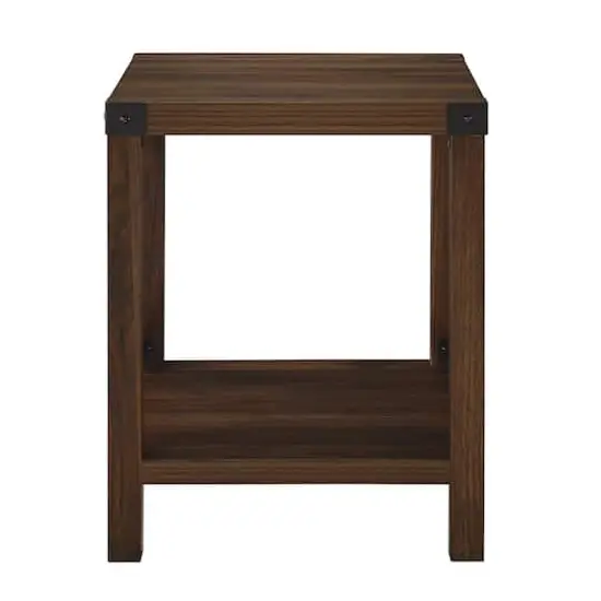 Walker Edison 22" Rustic Wood Side Table Dark Walnut {6}