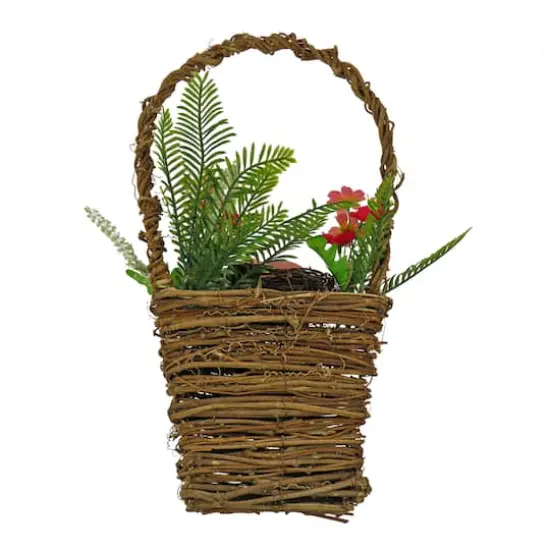 15" Easter Floral Wall Basket {5}