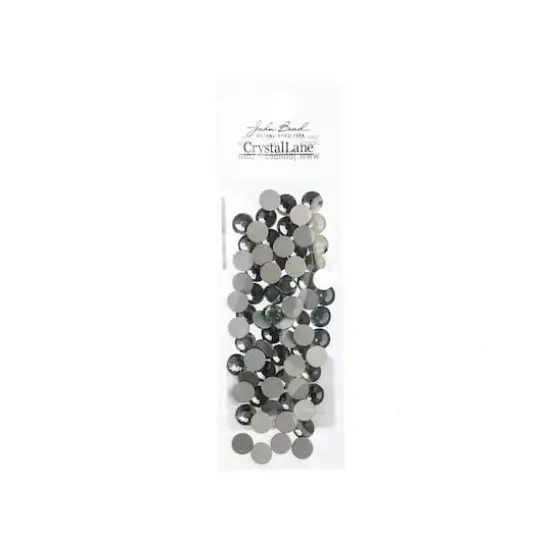 John Bead Crystal Lane SS30 Glass Round Flatback Rhinestones, 72ct. Black Diamond {4}